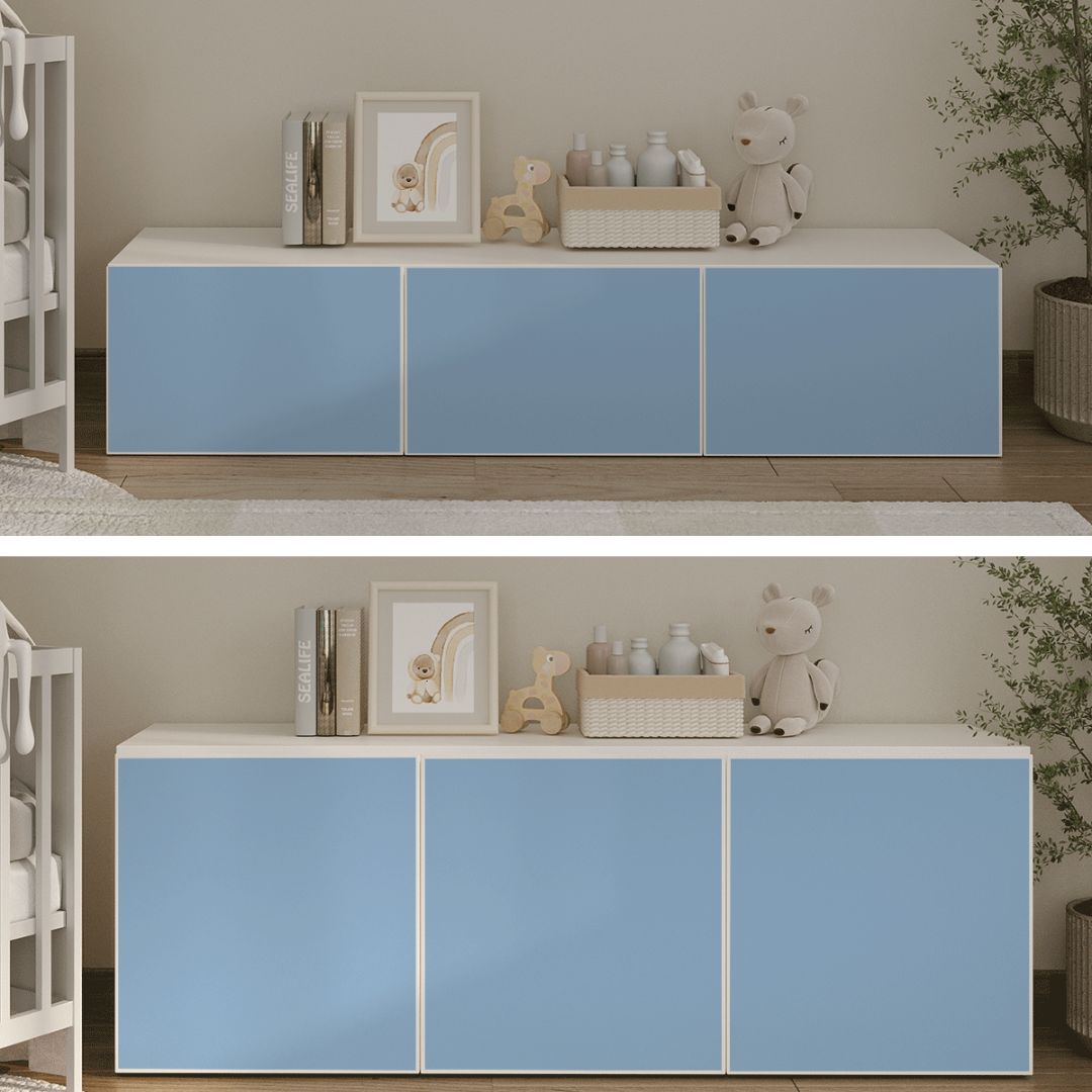 Blaue Möbelfolie für IKEA BESTA