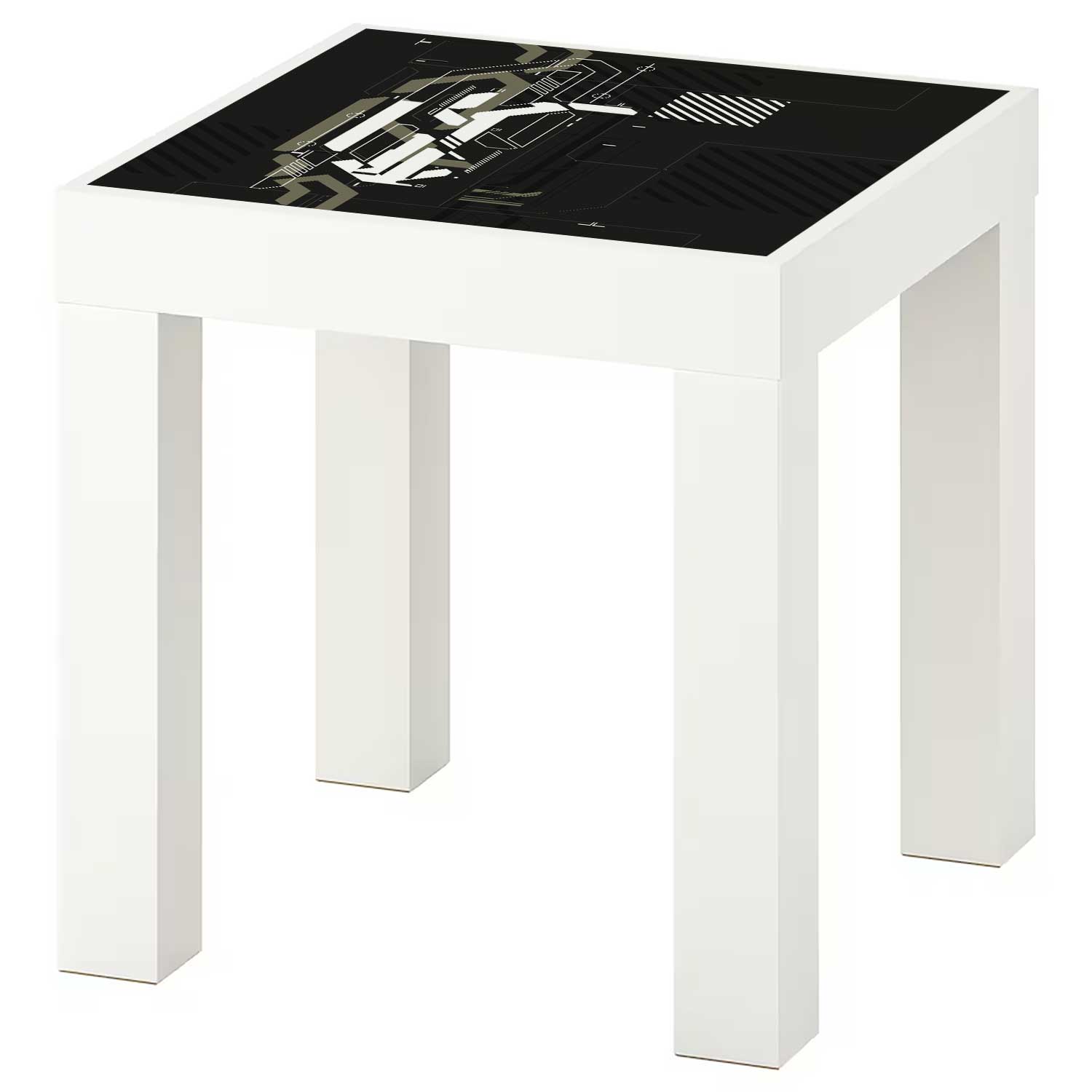Möbelfolie für IKEA Lack Tisch 35x35 cm 'Warzone'