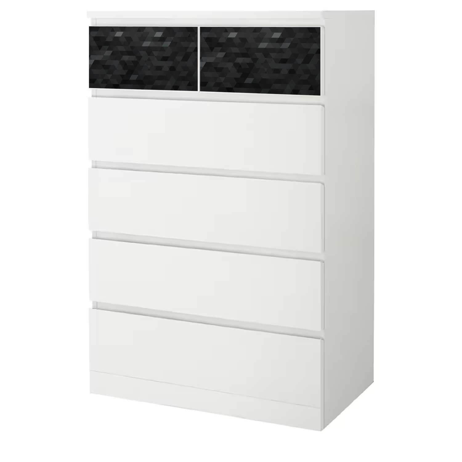 Möbelfolie für IKEA MALM Kommode 6-Schubladen 80x123 'Modern Pixel'