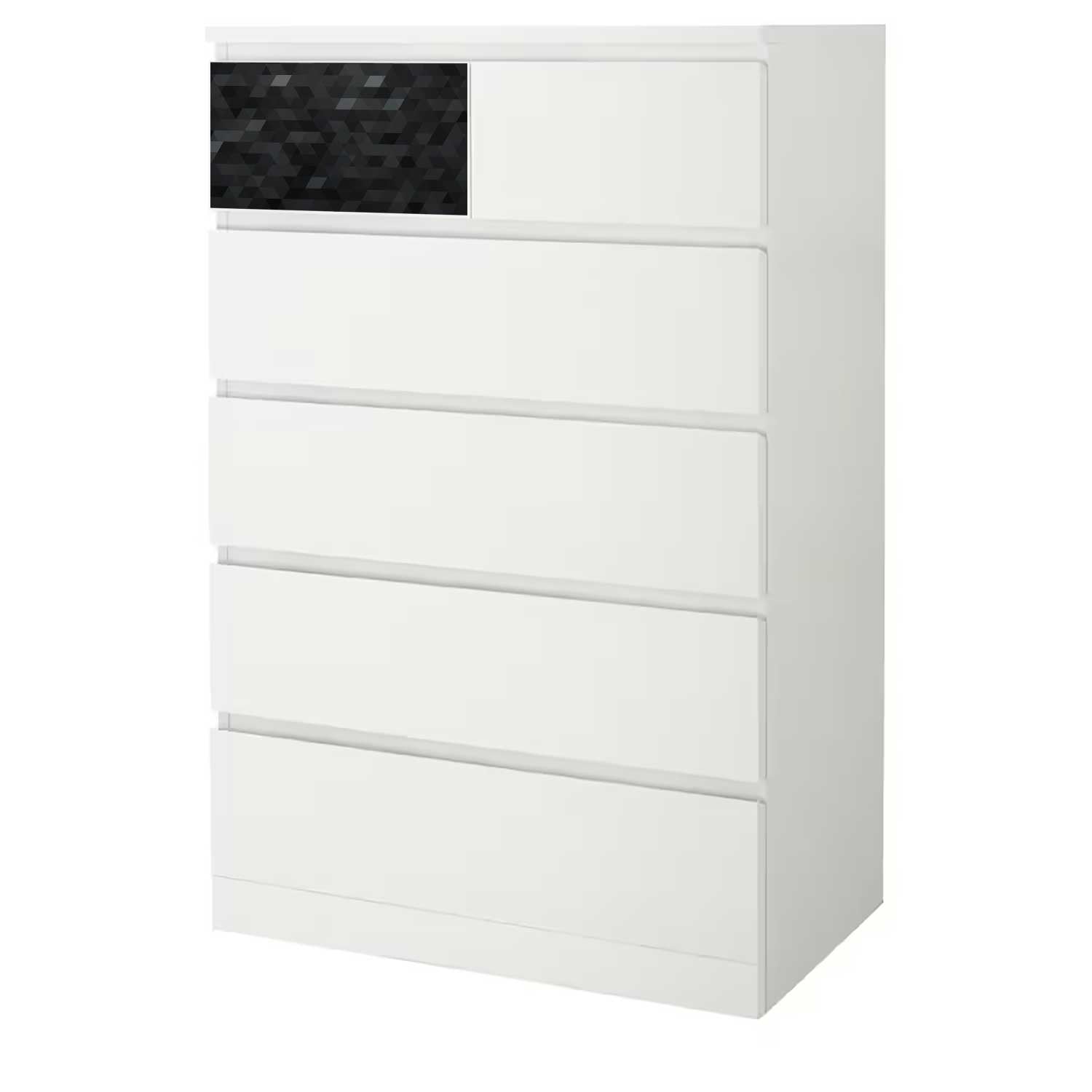 Möbelfolie für IKEA MALM Kommode 6-Schubladen 80x123 'Modern Pixel'