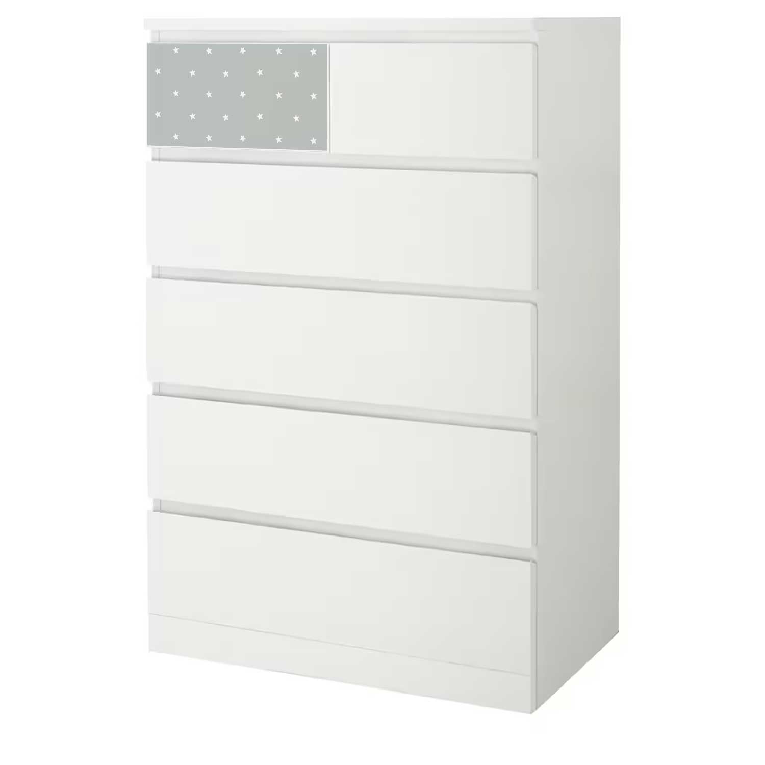 Möbelfolie Kinder für IKEA MALM 6-Schubladen 80x123 'Sterne'