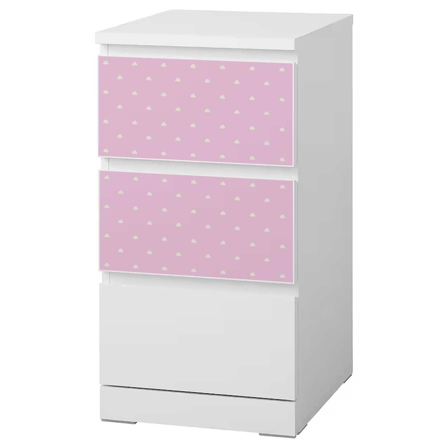 Möbelfolie Kinder für IKEA MALM Kommode 3-Schubladen 40x78 cm 'Wolken'