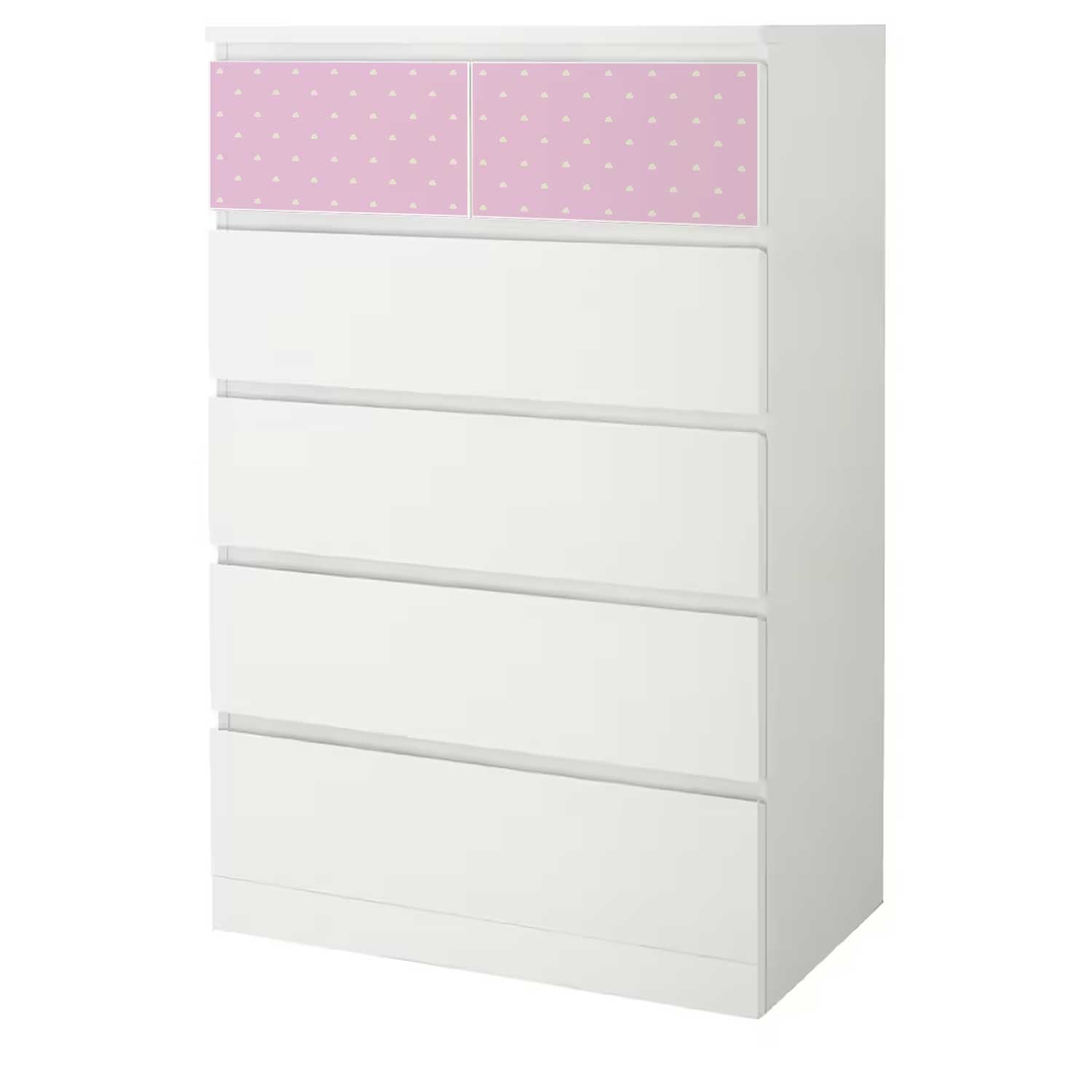 Möbelfolie Kinder für IKEA MALM 6-Schubladen 80x123 'Wolken'