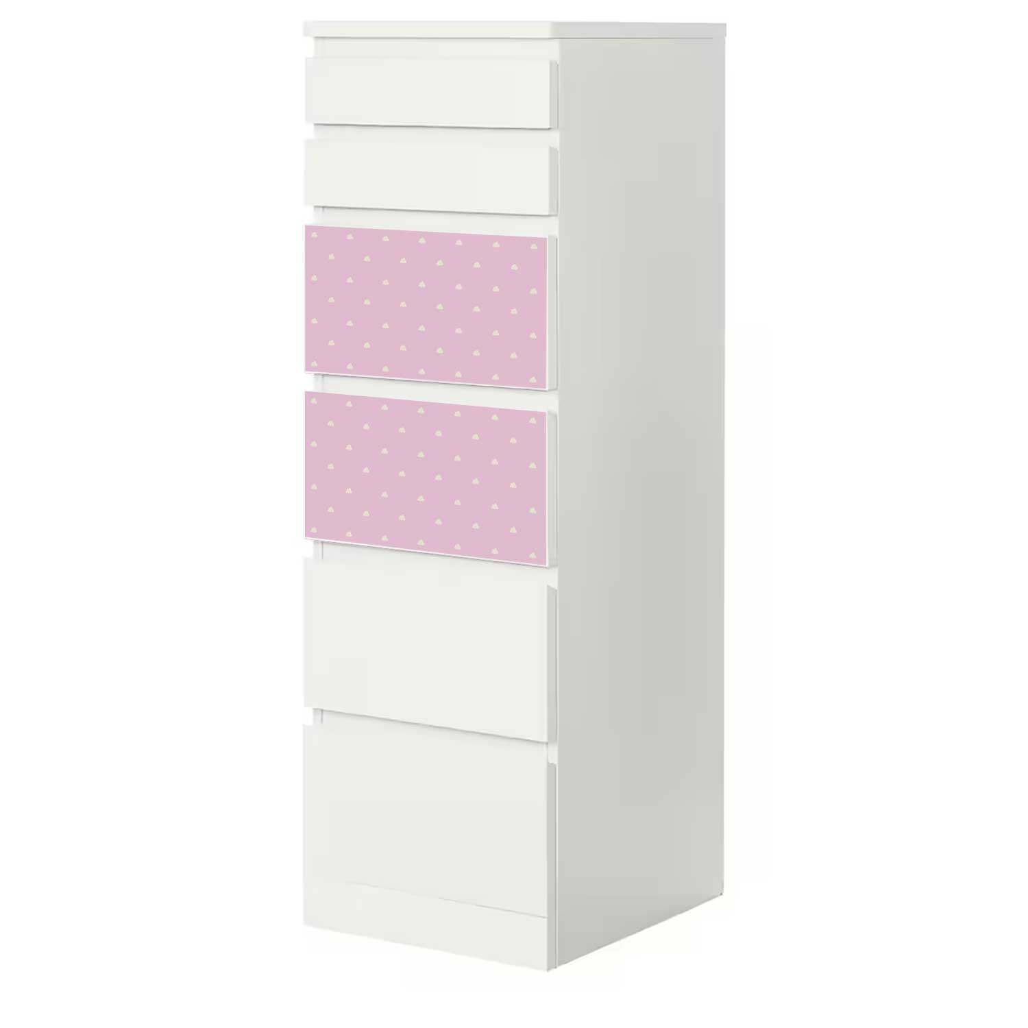 Möbelfolie Kinder für IKEA MALM Kommode 6-Schubladen 40x123 cm 'Wolken'