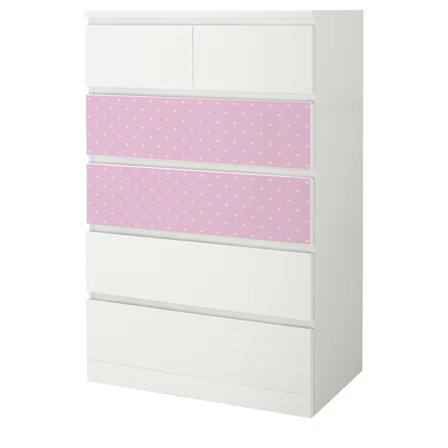 Möbelfolie Kinder für IKEA MALM 6-Schubladen 80x123 'Wolken'