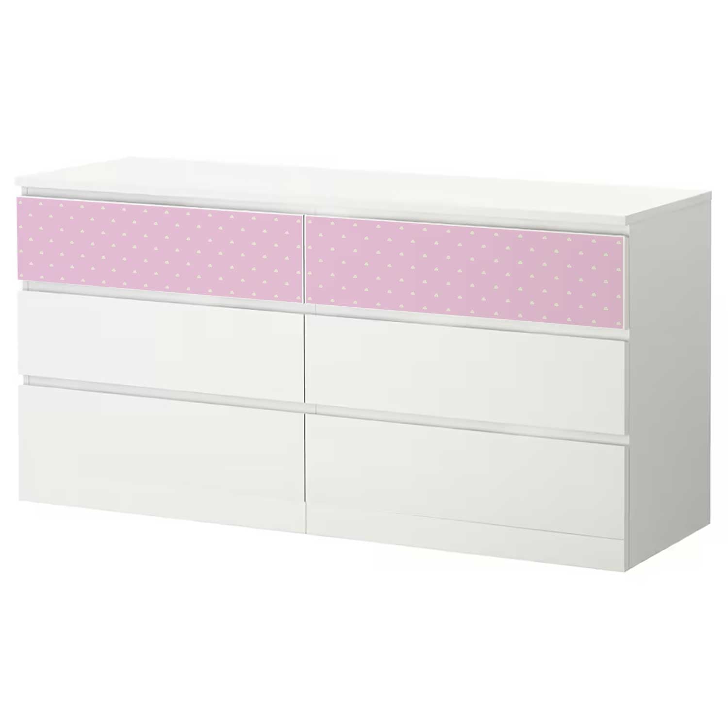 Möbelfolie Kinder für IKEA MALM Kommode 6-Schubladen 160x78 cm 'Wolken'