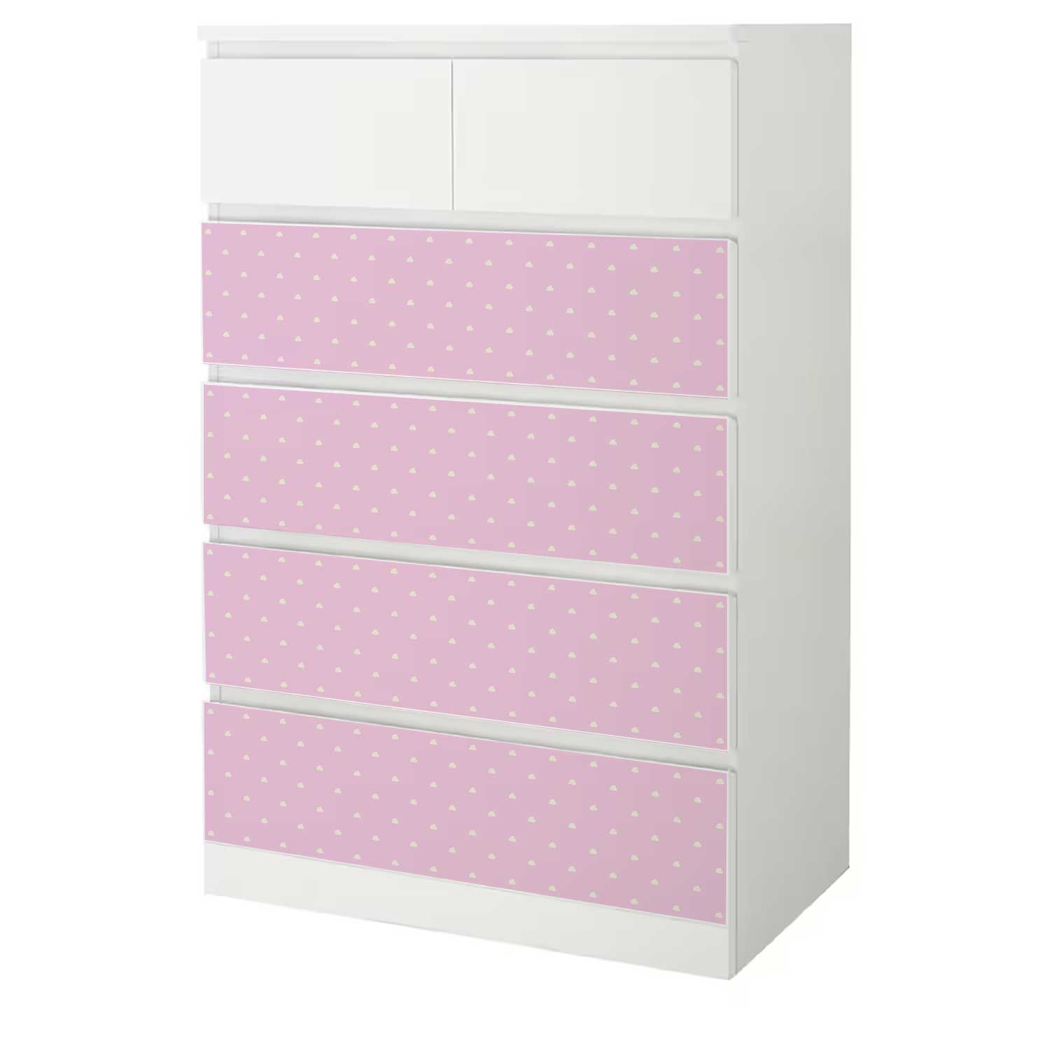 Möbelfolie Kinder für IKEA MALM 6-Schubladen 80x123 'Wolken'