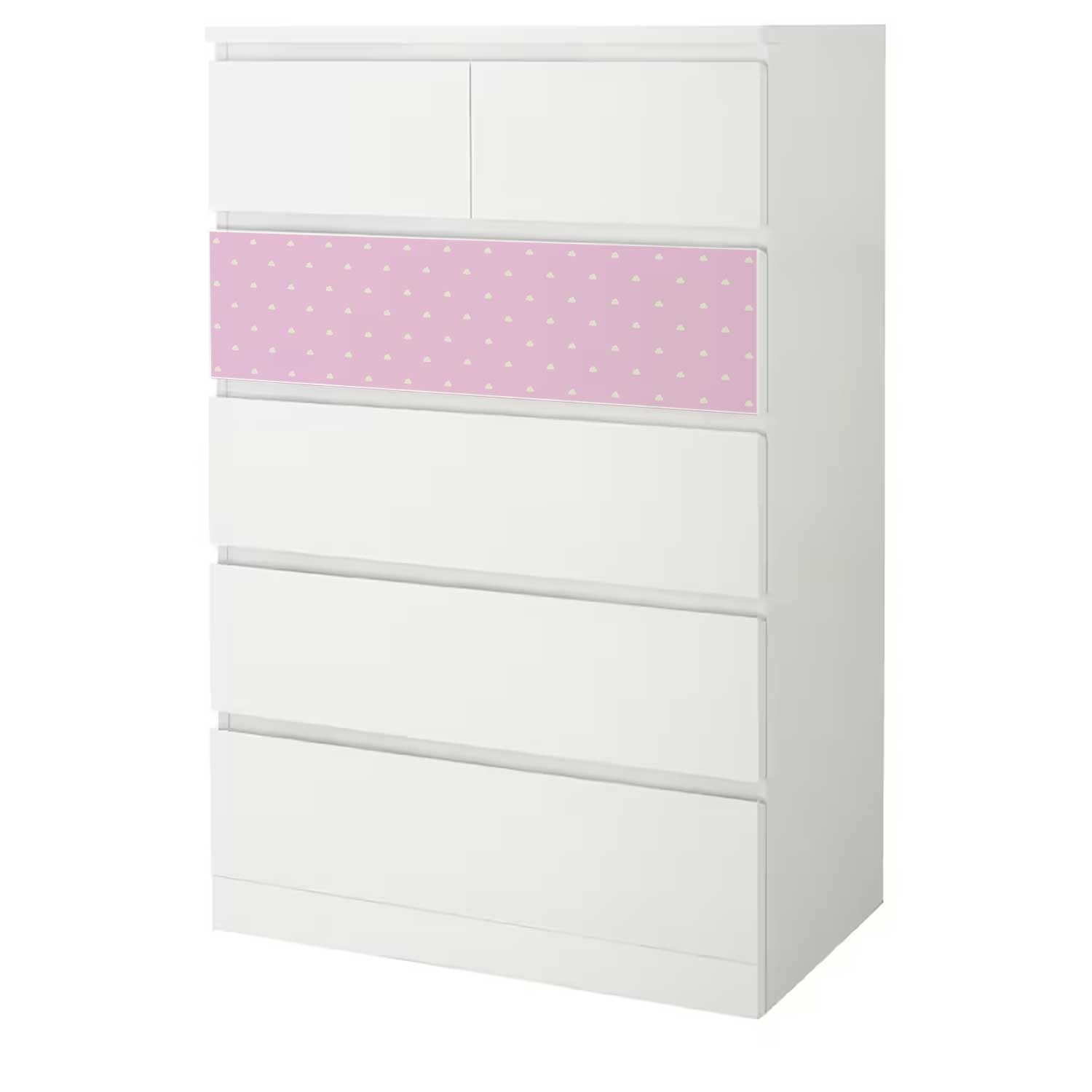 Möbelfolie Kinder für IKEA MALM 6-Schubladen 80x123 'Wolken'