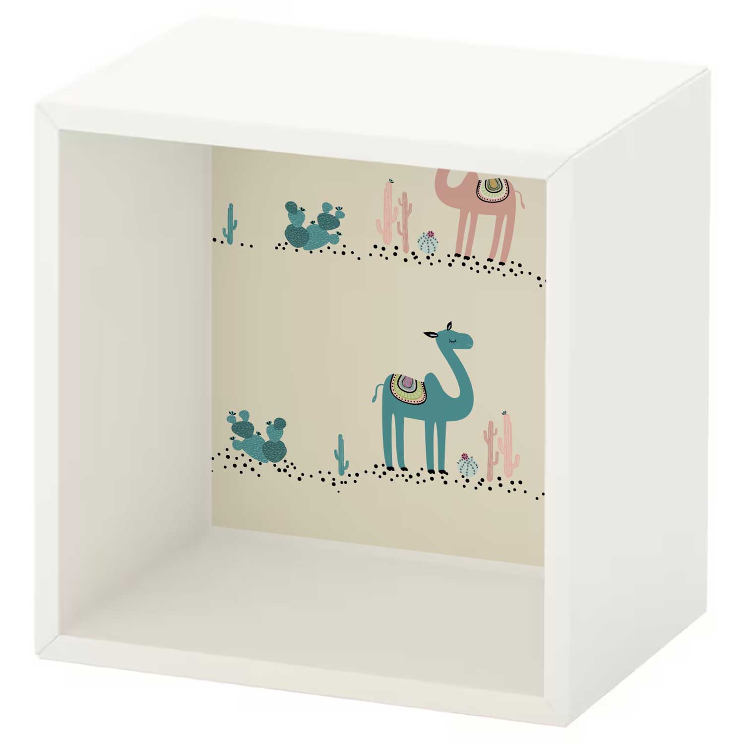 Möbelfolie Kinder für IKEA EKET 35x35x25cm 'Kamele'