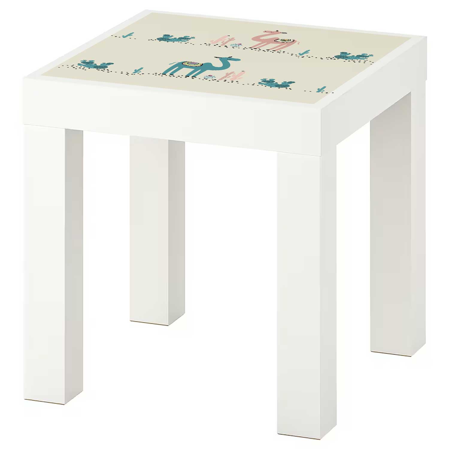 Möbelfolie Kinder für IKEA Lack Tisch 35x35 cm 'Kamele'