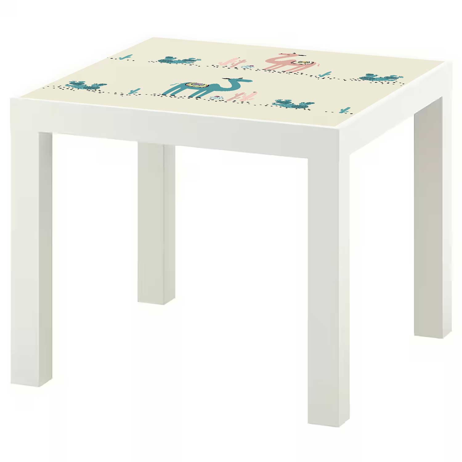 Möbelfolie Kinder für IKEA Lack Tisch 55x55 cm 'Kamele'