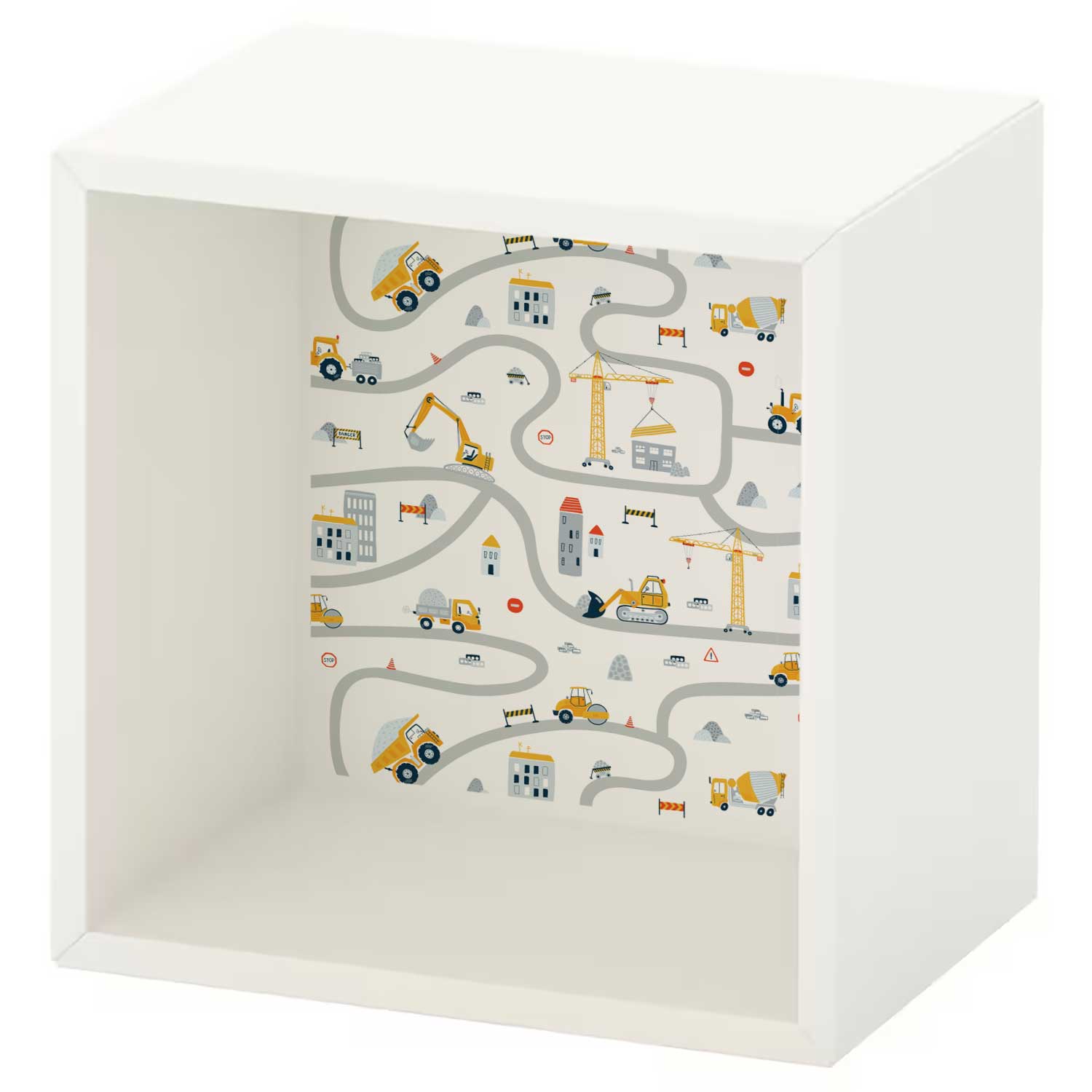 Möbelfolie Kinder für IKEA EKET 35x35x25cm 'Baustelle'