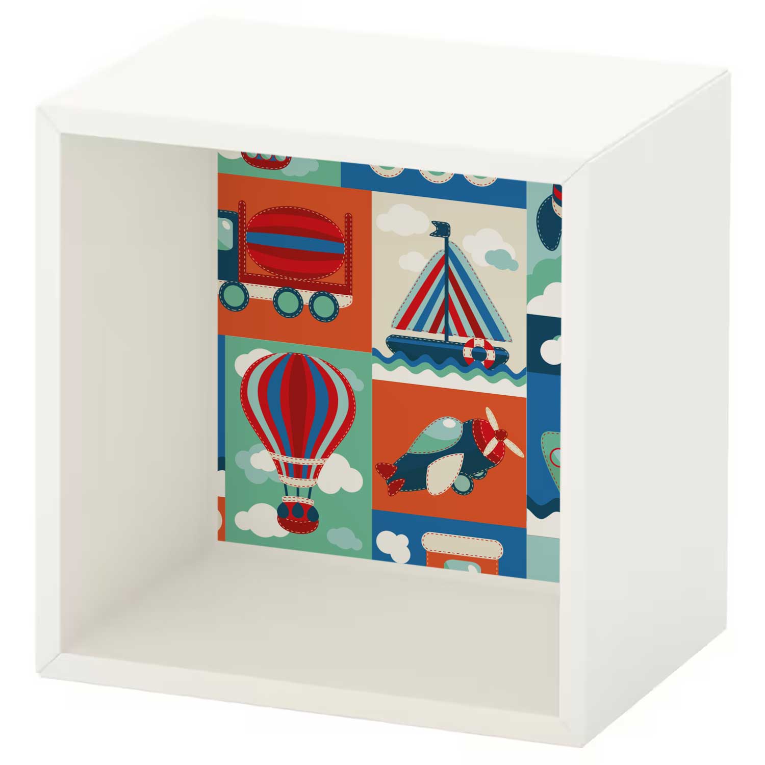 Möbelfolie Kinder für IKEA EKET 35x35x25cm 'Land, Wasser & Luft'