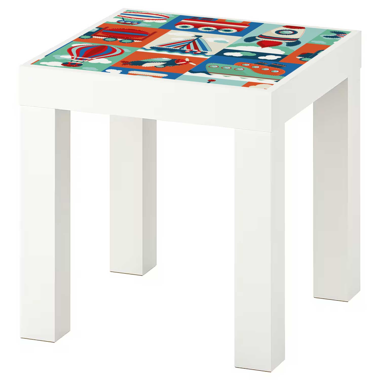 Möbelfolie Kinder für IKEA Lack Tisch 35x35 cm 'Land, Wasser & Luft'