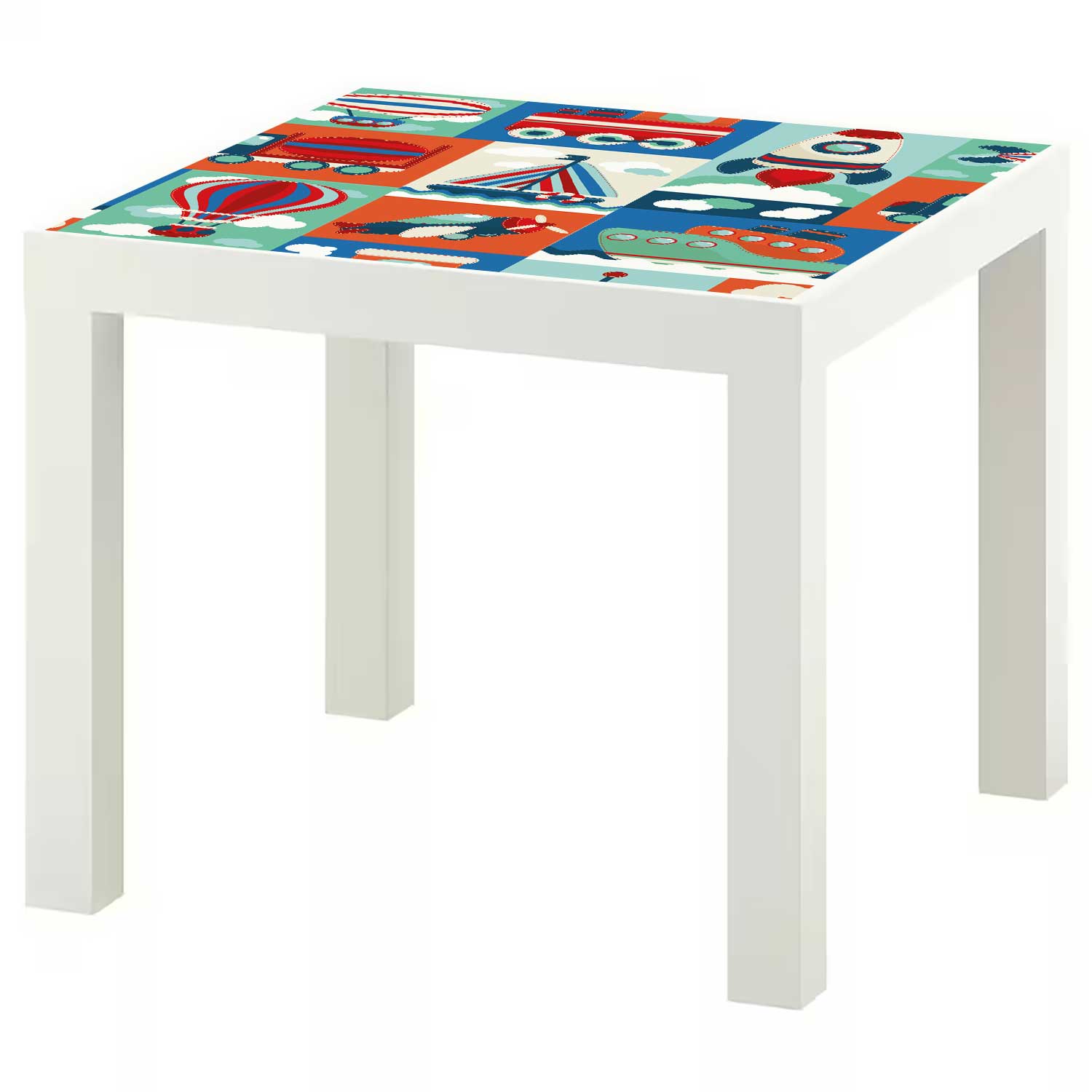 Möbelfolie Kinder für IKEA Lack Tisch 55x55 cm 'Land, Wasser & Luft'