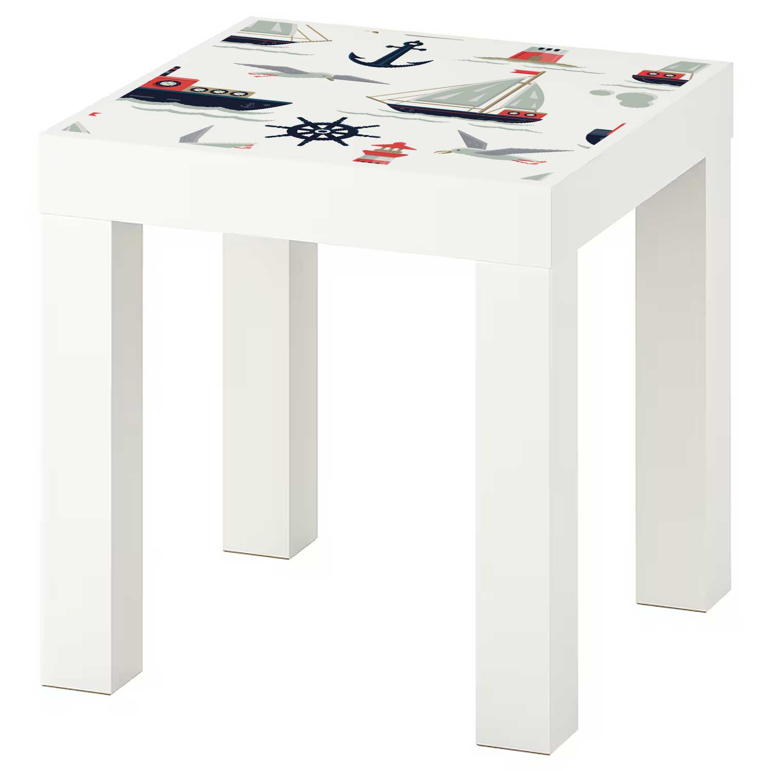 Möbelfolie Kinder für IKEA Lack Tisch 35x35 cm 'Segelboot'