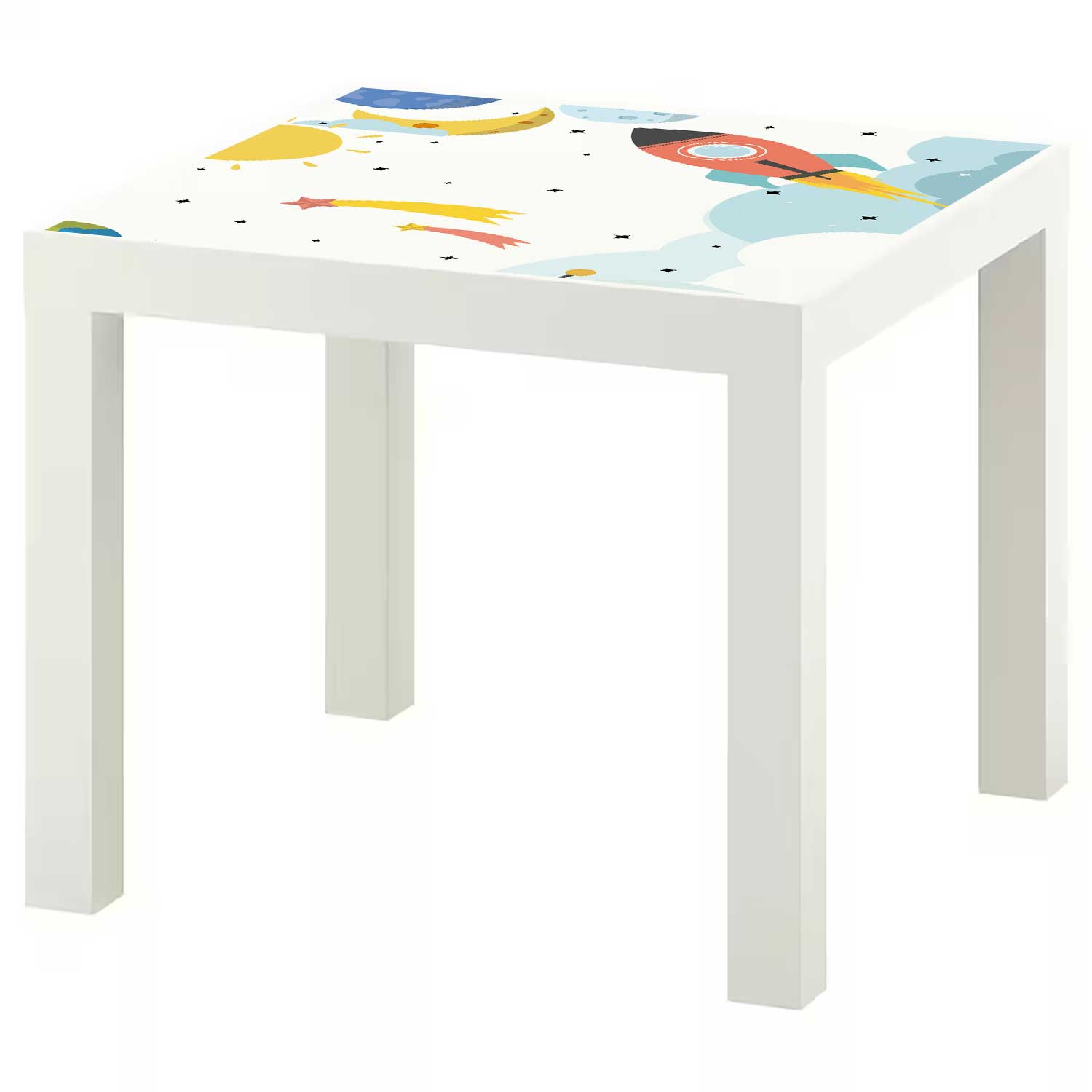 Möbelfolie für IKEA Lack Tisch 55x55 cm 'Weltall'