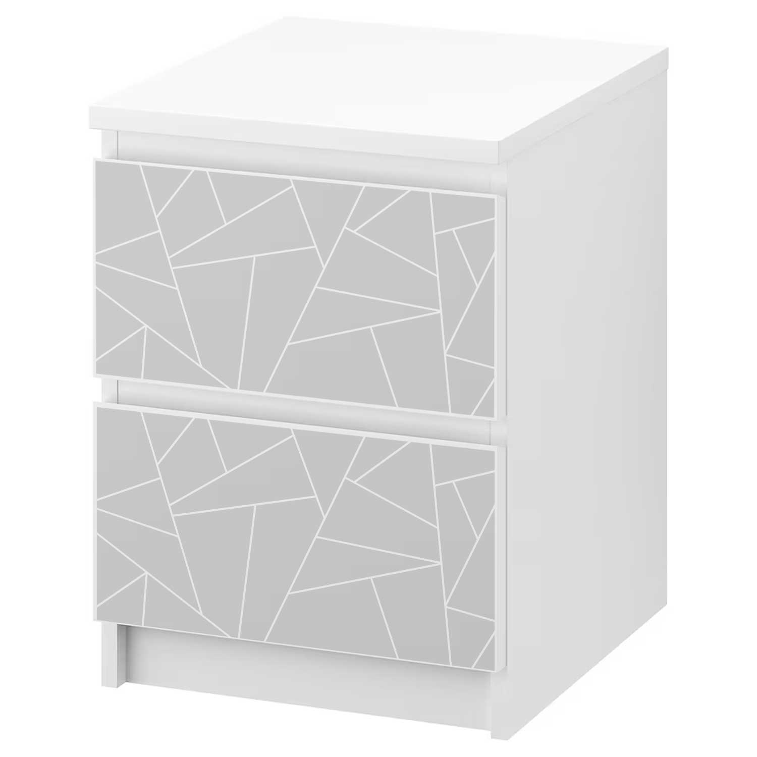Möbelfolie für IKEA MALM Kommode 2-Schubladen 'Cracked'