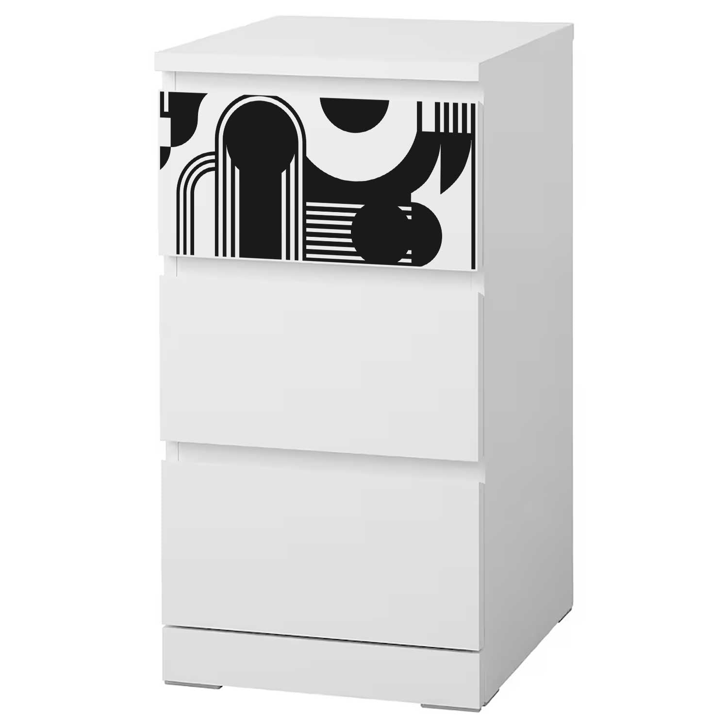 MALM 3-Schubladen Art Deco - sköna-f2da