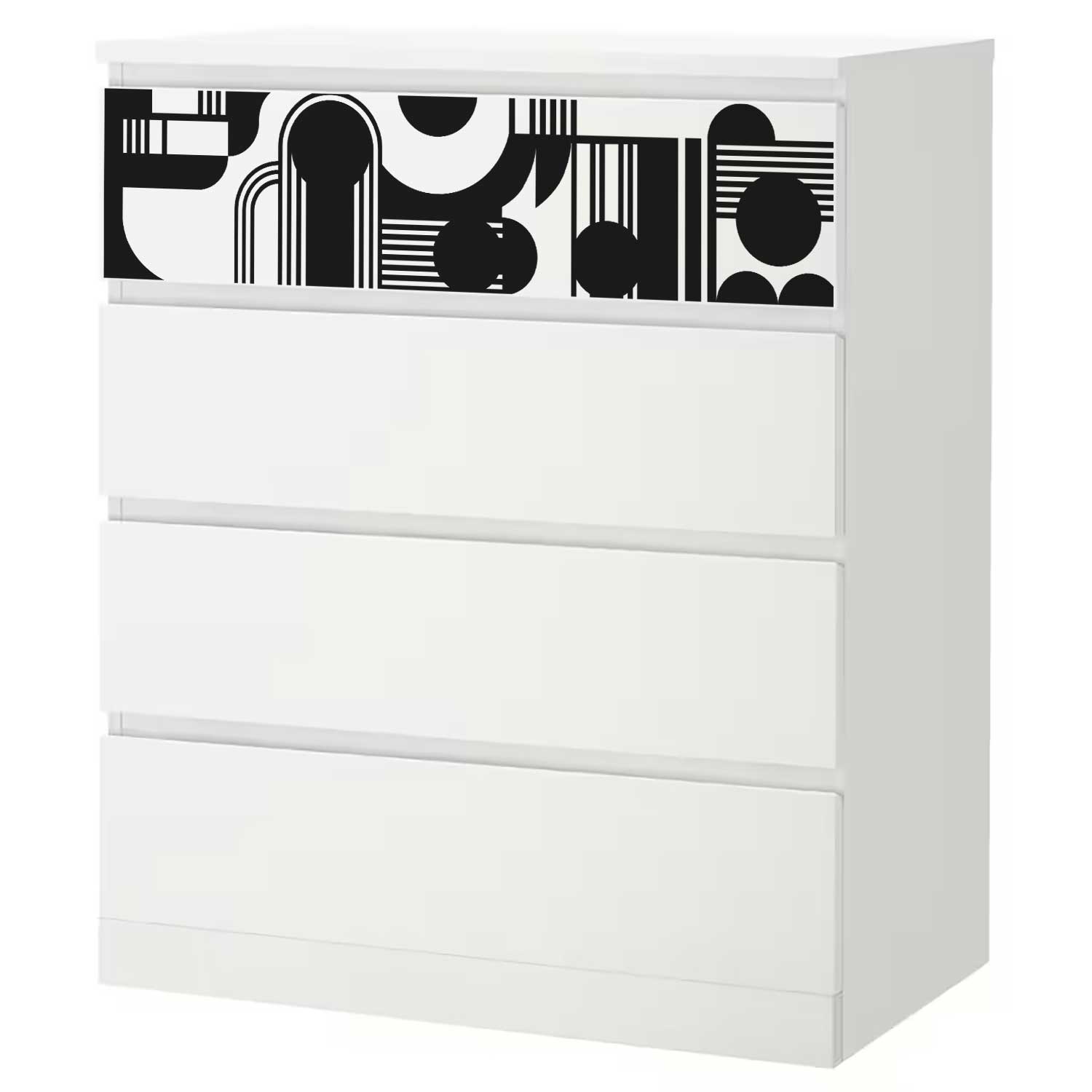 MALM 4-Schubladen Art Deco - sköna-f2da