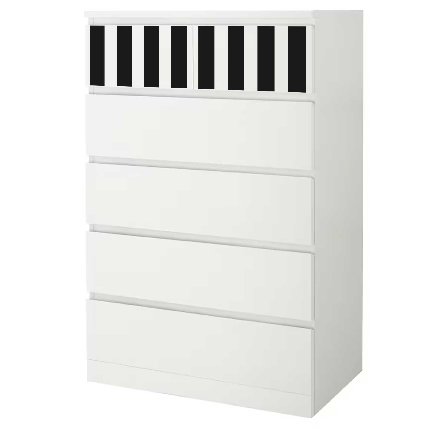 Möbelfolie für IKEA MALM 6-Schubladen 80x123 'Streifen'