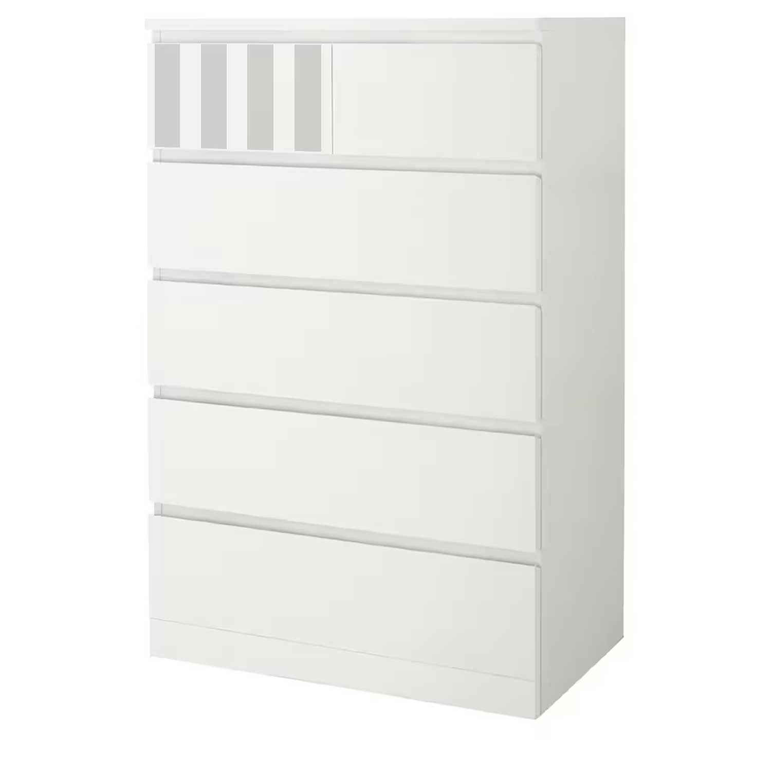 Möbelfolie für IKEA MALM 6-Schubladen 80x123 'Streifen'