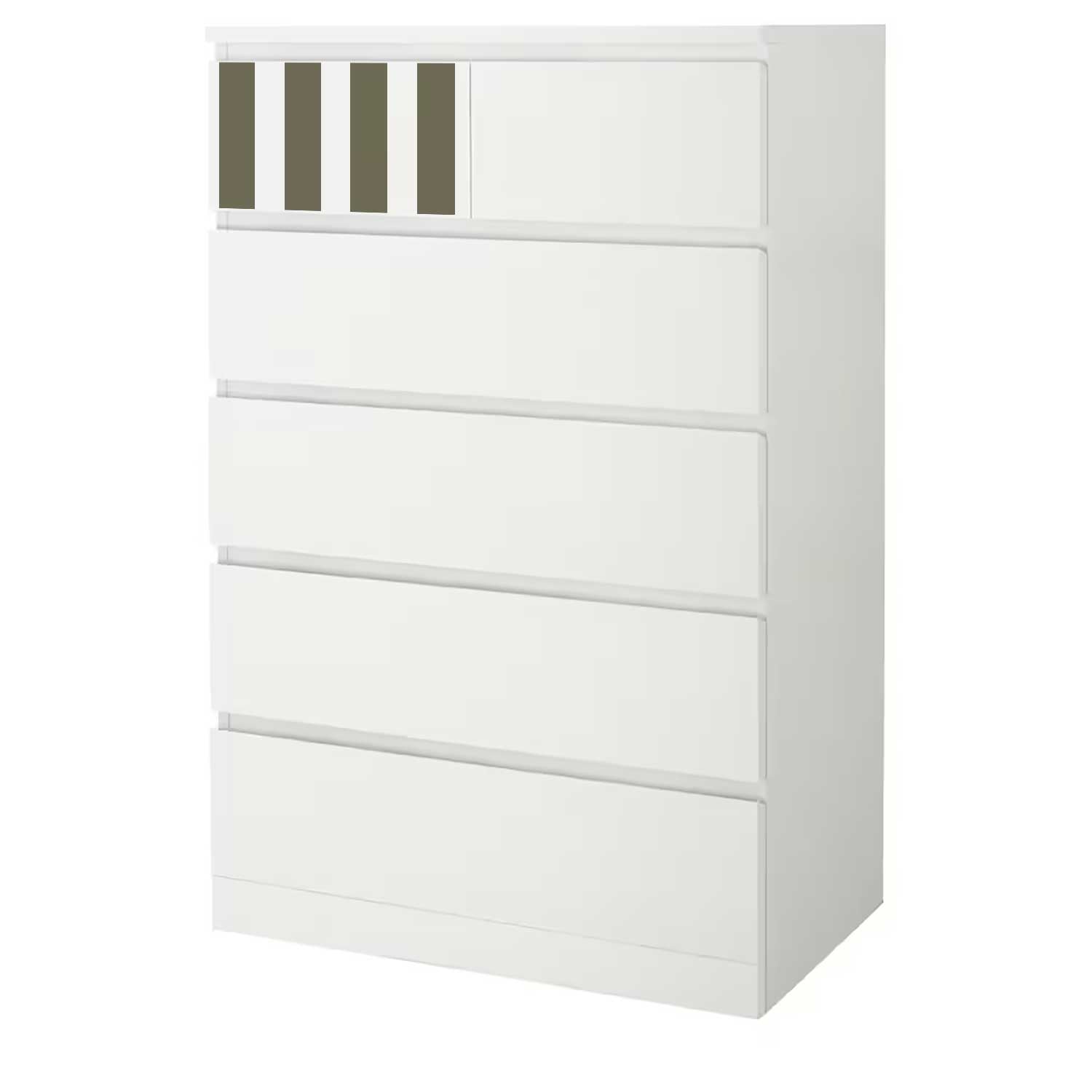 Möbelfolie für IKEA MALM 6-Schubladen 80x123 'Streifen'