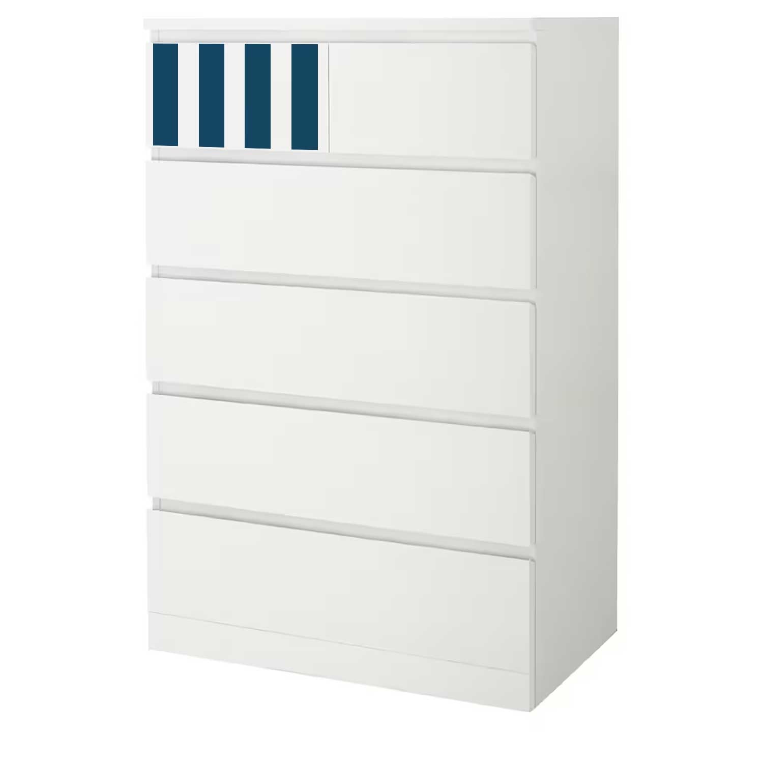 Möbelfolie für IKEA MALM 6-Schubladen 80x123 'Streifen'