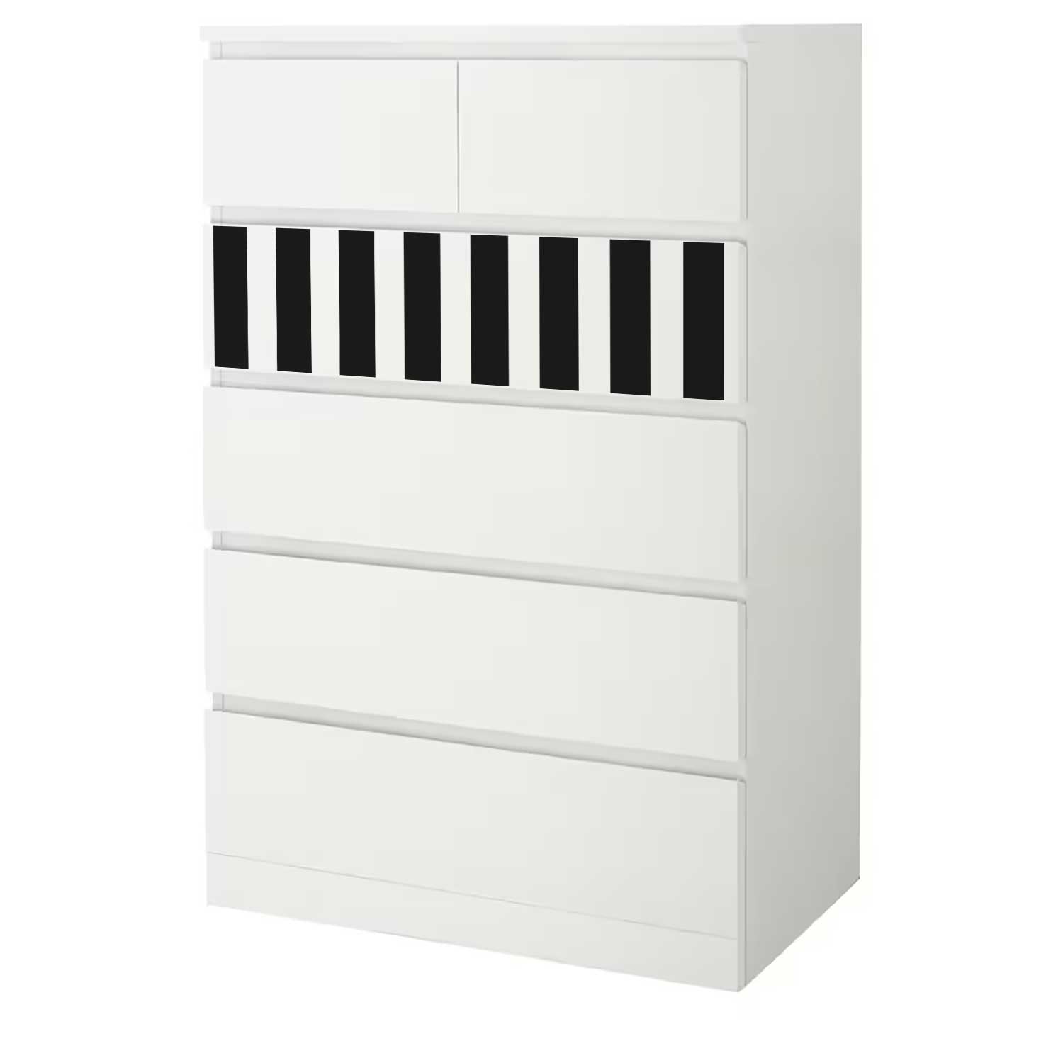 Möbelfolie für IKEA MALM 6-Schubladen 80x123 'Streifen'