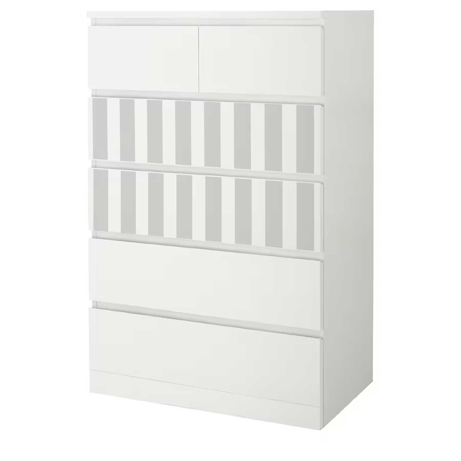 Möbelfolie für IKEA MALM 6-Schubladen 80x123 'Streifen'