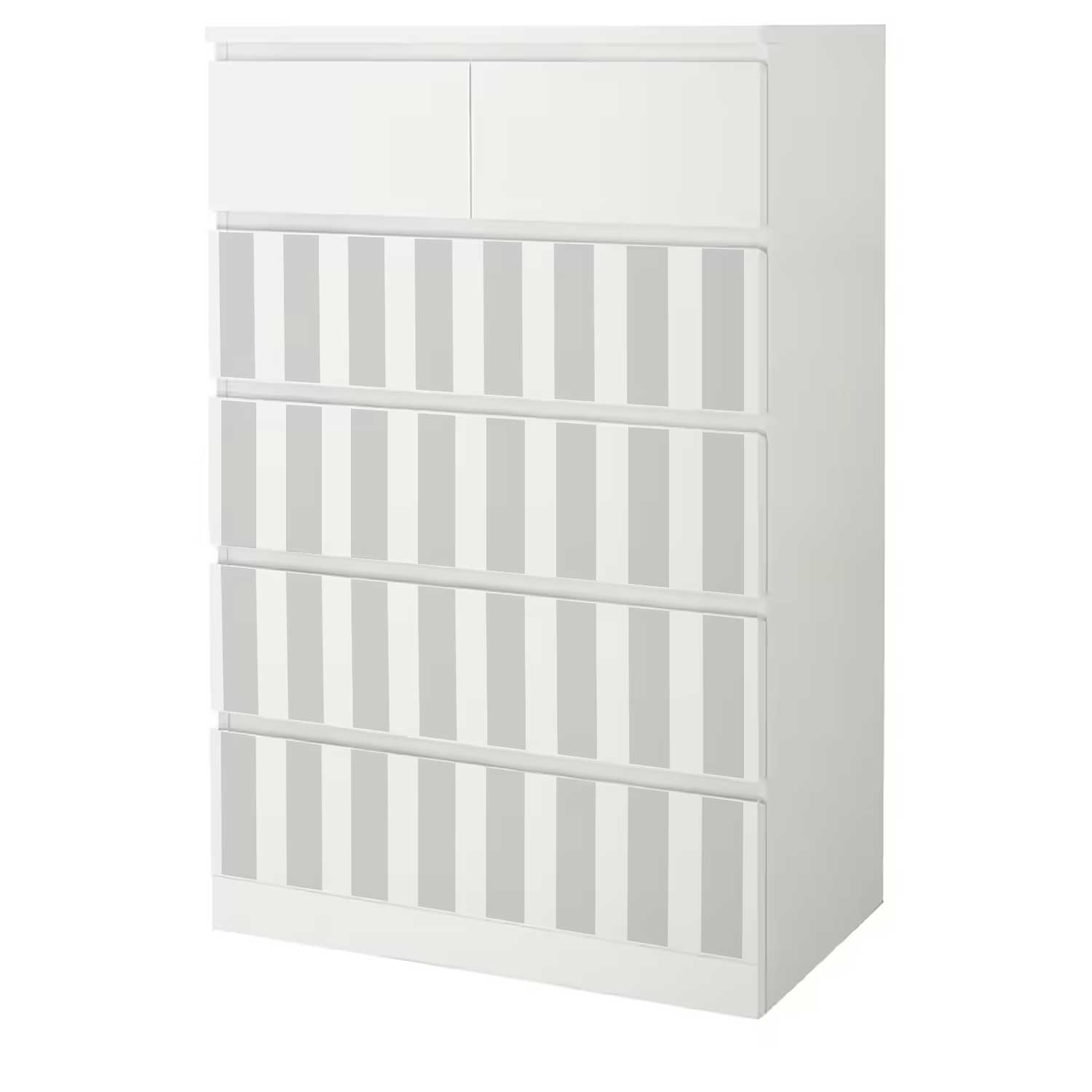 Möbelfolie für IKEA MALM 6-Schubladen 80x123 'Streifen'
