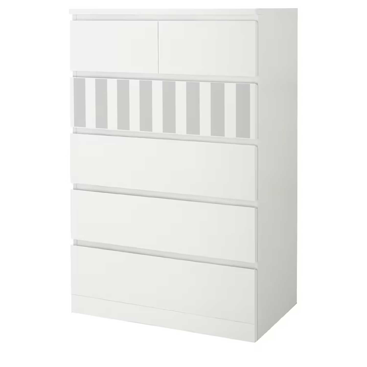 Möbelfolie für IKEA MALM 6-Schubladen 80x123 'Streifen'