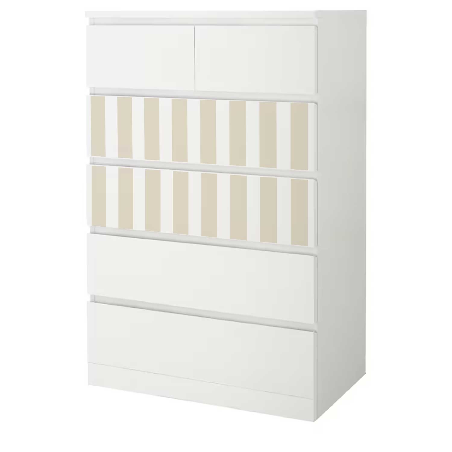 Möbelfolie für IKEA MALM 6-Schubladen 80x123 'Streifen'