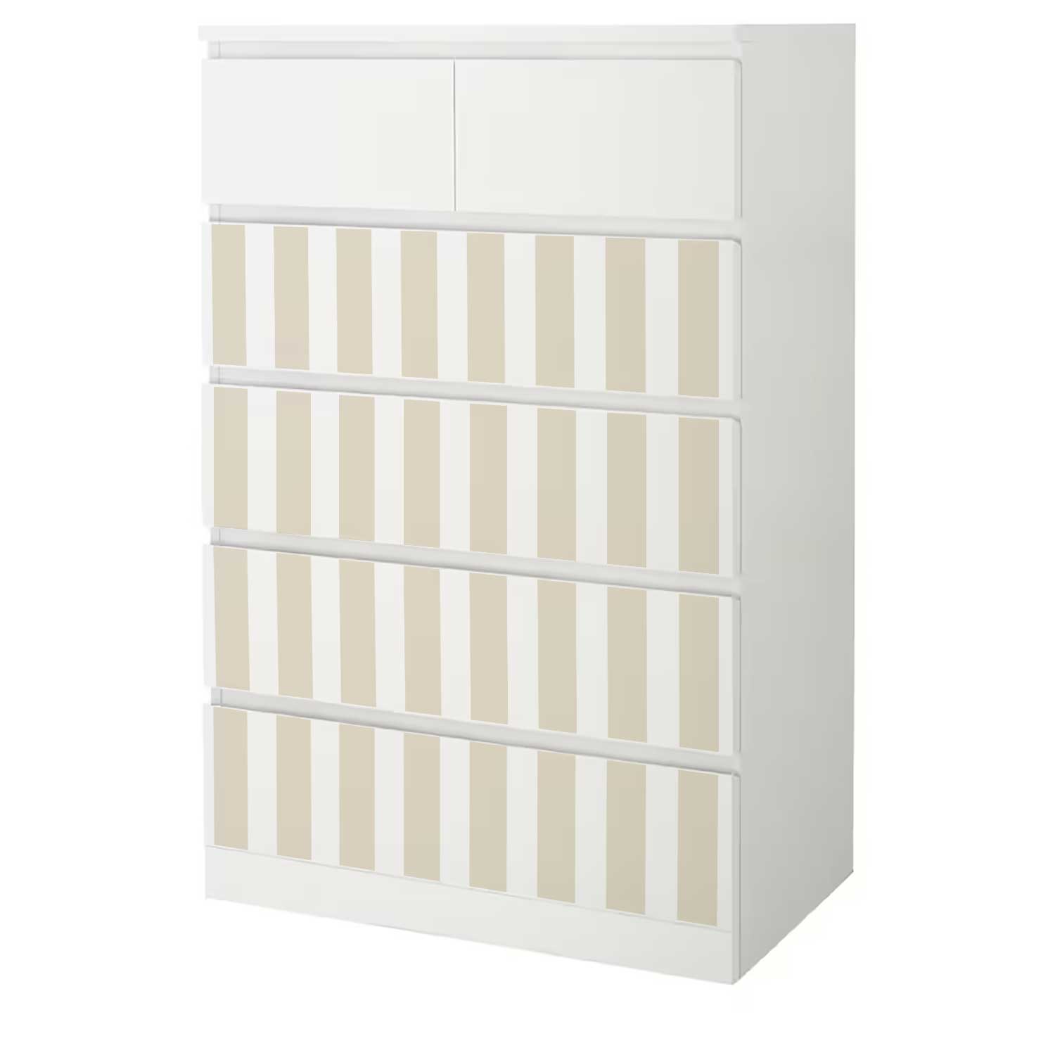 Möbelfolie für IKEA MALM 6-Schubladen 80x123 'Streifen'