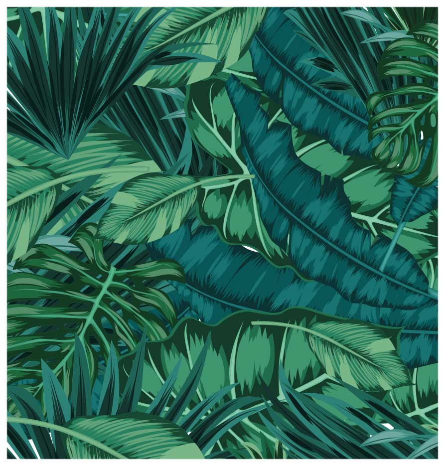 Möbelfolie für IKEA EKET 35x35x35cm 'Jungle Plants'