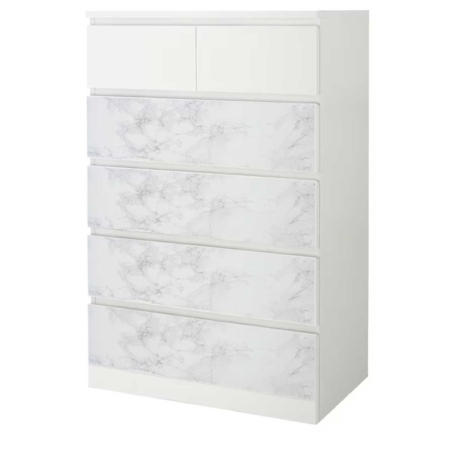 Möbelfolie für IKEA MALM 6-Schubladen 80x123 'Marmor'