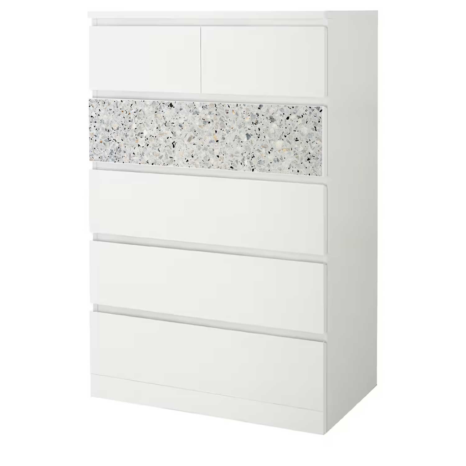 Möbelfolie für IKEA MALM 6-Schubladen 80x123 'Terrazzo'