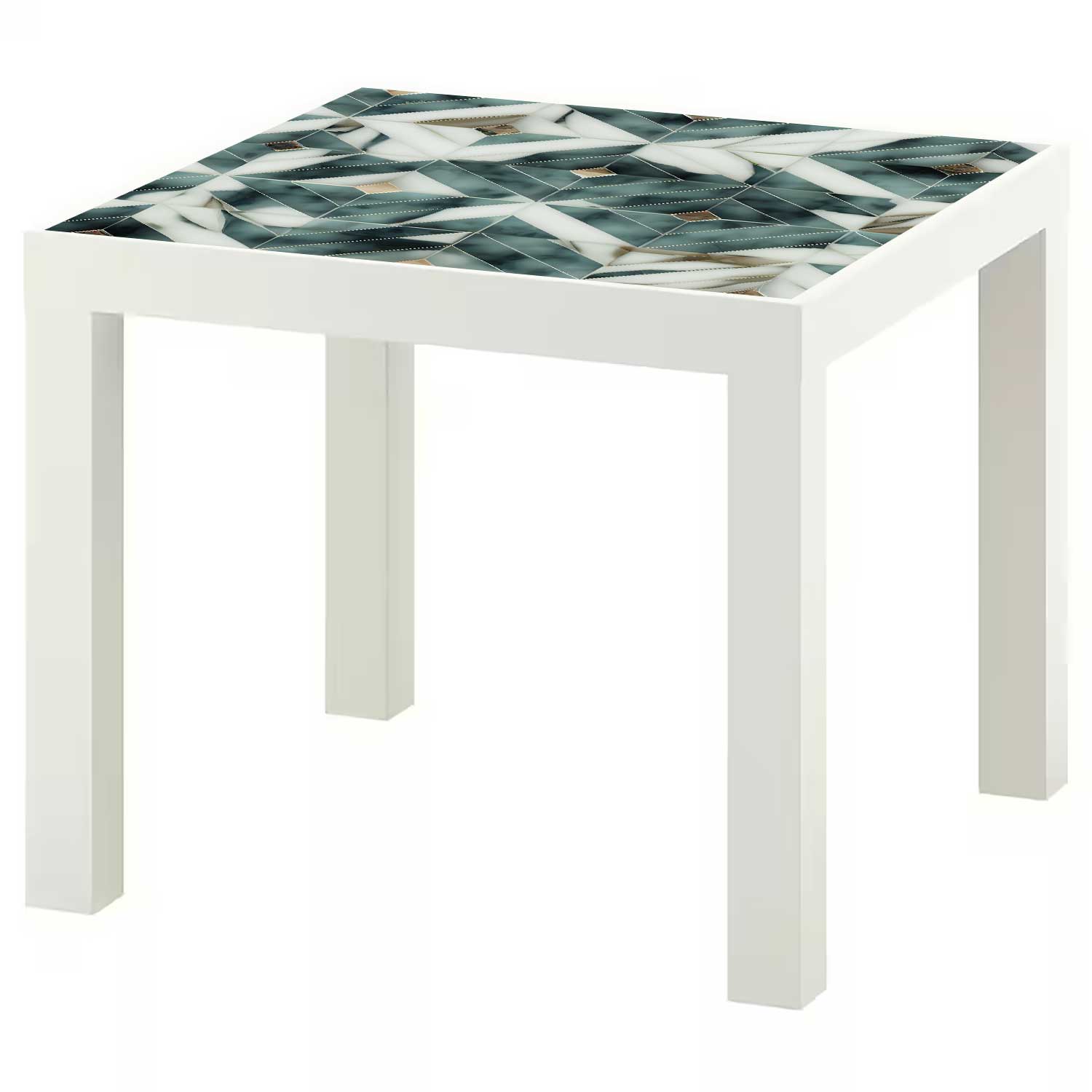 Möbelfolie für IKEA Lack Tisch 55x55 cm 'Marmor Fliesen'