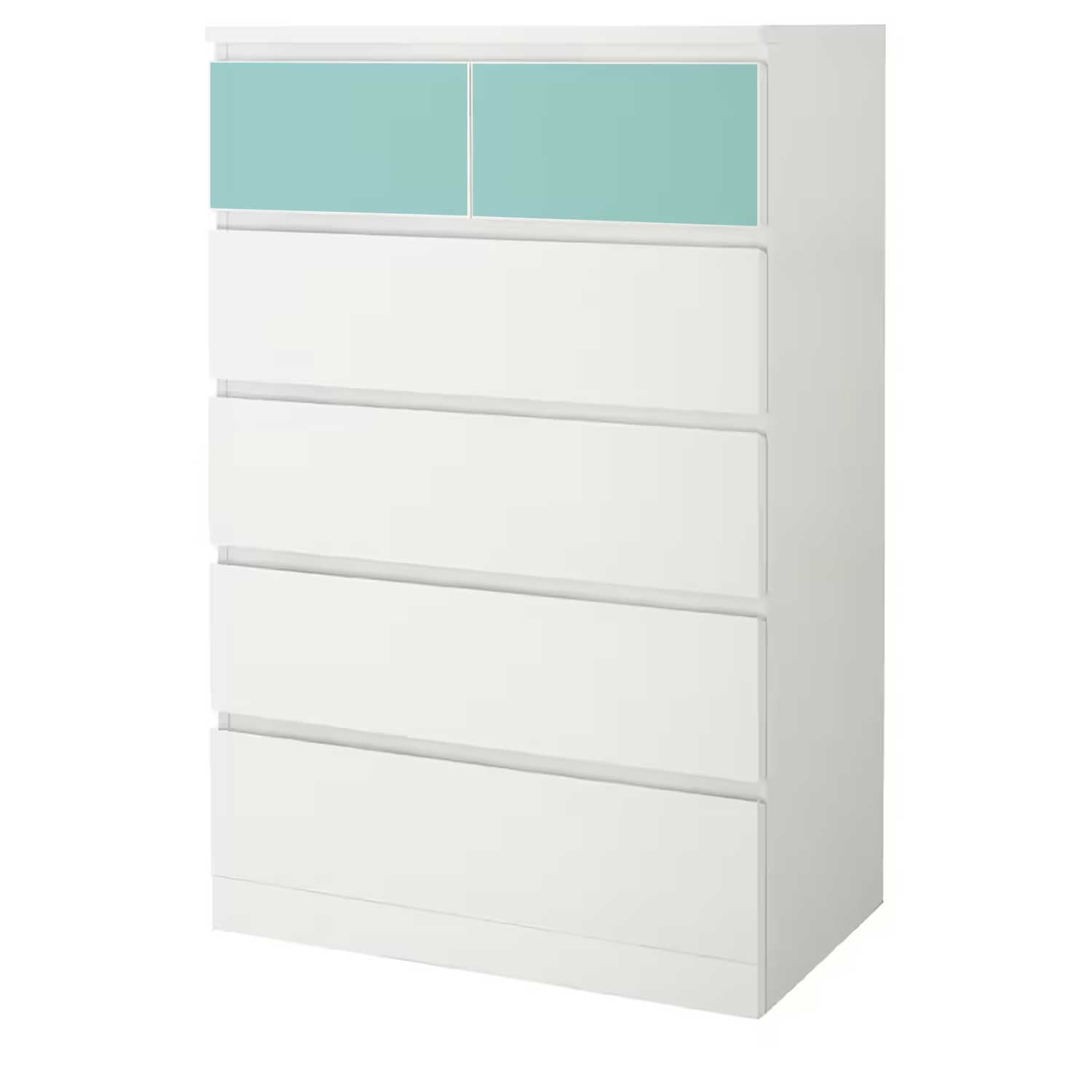 Möbelfolie für IKEA MALM 6-Schubladen 80x123 'Uni-Colors'