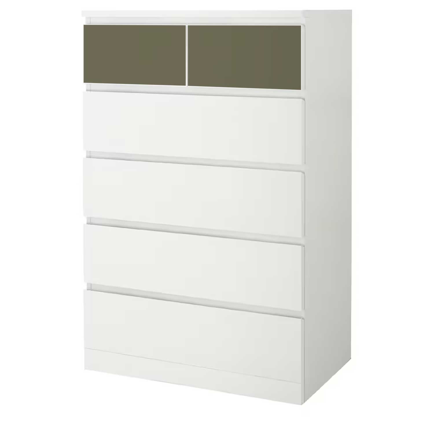 Möbelfolie für IKEA MALM 6-Schubladen 80x123 'Uni-Colors'