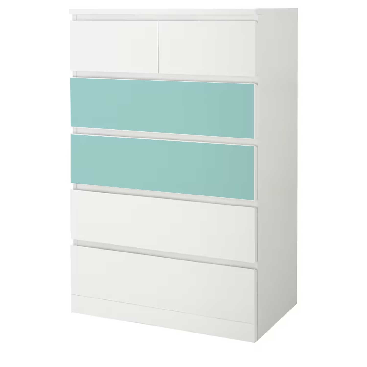 Möbelfolie für IKEA MALM 6-Schubladen 80x123 'Uni-Colors'