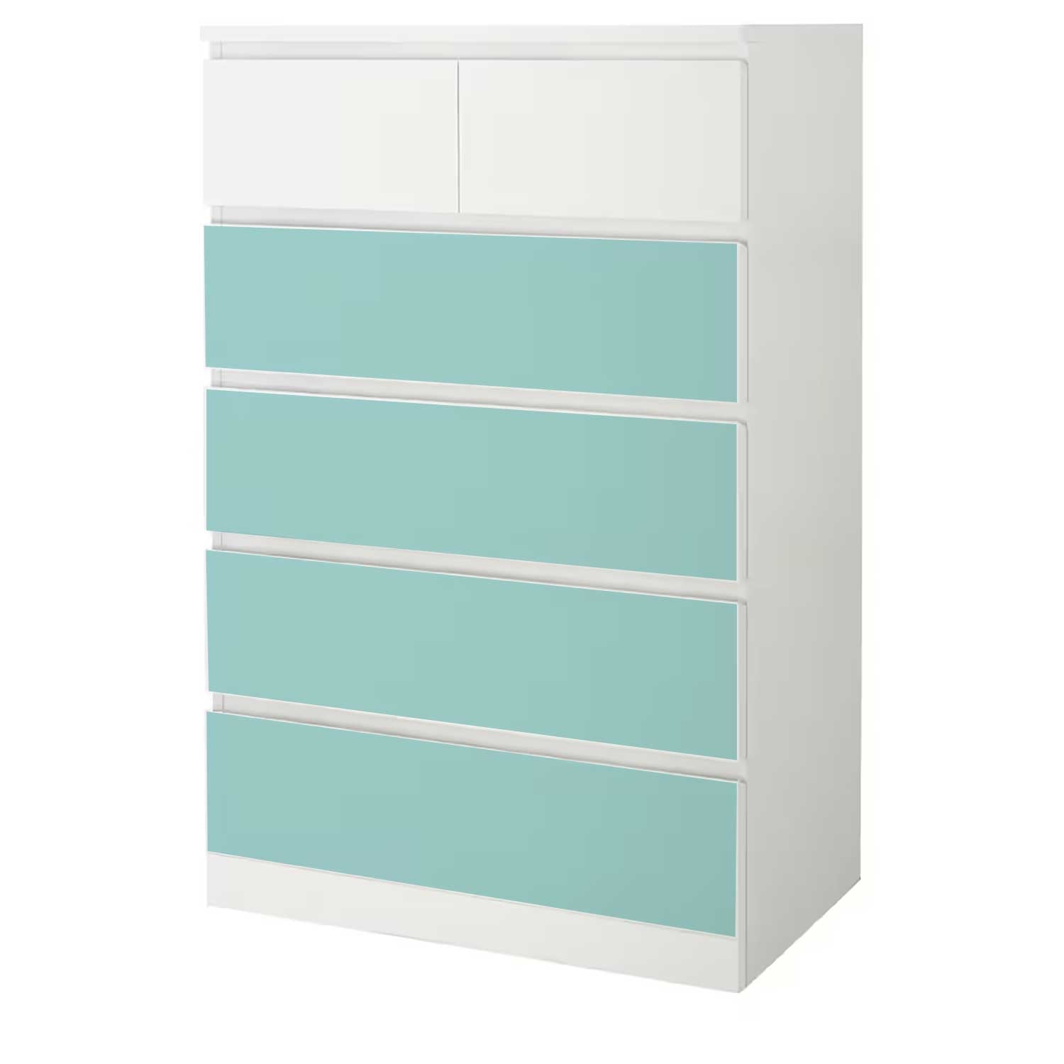 Möbelfolie für IKEA MALM 6-Schubladen 80x123 'Uni-Colors'