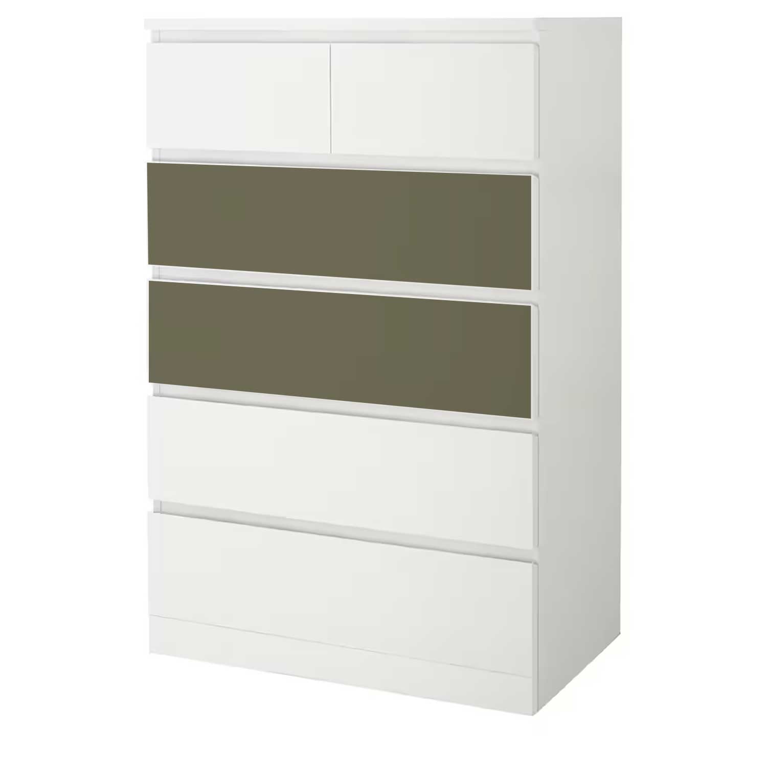 Möbelfolie für IKEA MALM 6-Schubladen 80x123 'Uni-Colors'