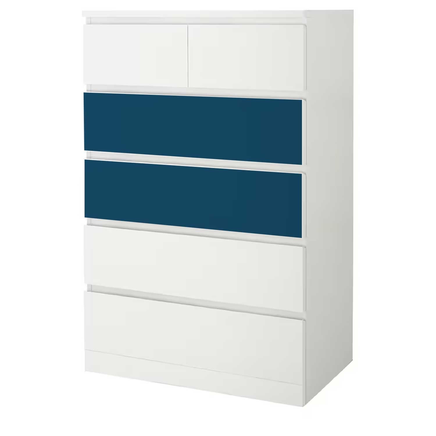 Möbelfolie für IKEA MALM 6-Schubladen 80x123 'Uni-Colors'